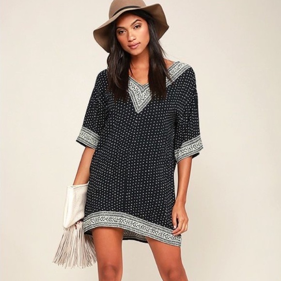 Lulus Dresses & Skirts - Lulu’s Black & Cream Printed Dress